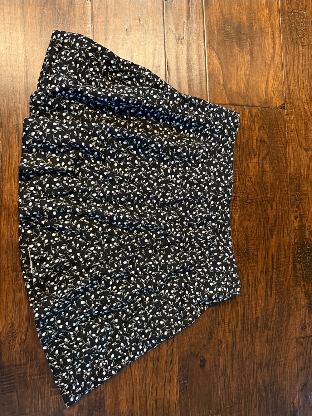 Black Floral Mini Skirt - Unbranded
